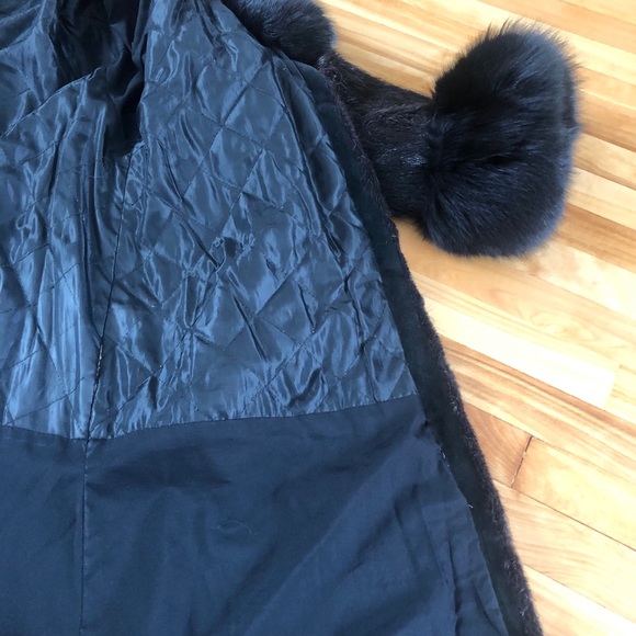 Real Long, extraordinary, fur fox and nutria coat, Size L , like new - Picture 3 of 14